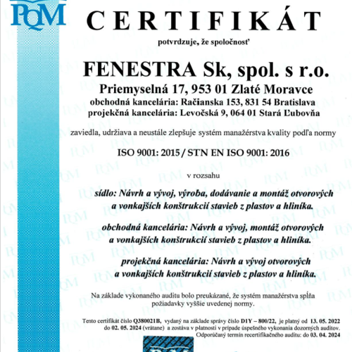 Certifikácia ISO