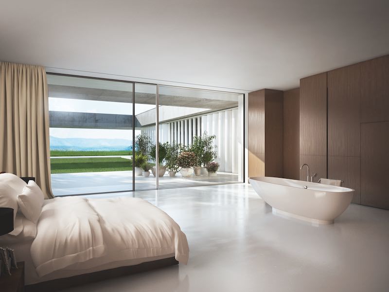 Pre koho je systém posuvných hliníkových dverí Schüco ASE 80.HI s panoramatickým dizajnom určený?